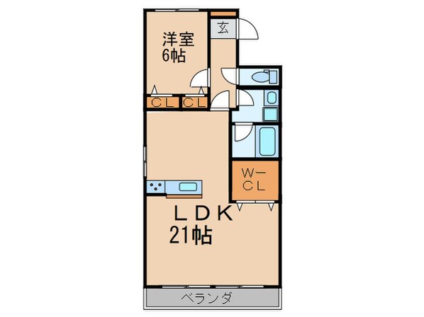 キャッスル東栄Ａ棟の物件間取画像